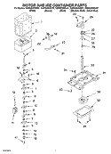 MOTOR AND ICE CONTAINER Diagram and Parts List for KSRS25IKBL01  KitchenAid Refrigerator