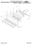 CONTROL PANEL, LITERATURE Diagram and Parts List for KEBI241BWH0  KitchenAid Wall Oven