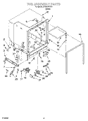 TUB ASSEMBLY Diagram and Parts List for DP920PFGY4  Whirlpool Dishwasher