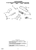 LATCH PARTS Diagram and Parts List for KEHC379JWH08  KitchenAid Microwave Oven Combo