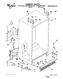 CABINET Diagram and Parts List for 3ED27DQXAW01  Whirlpool Refrigerator