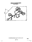 WIRING HARNESS Diagram and Parts List for RB265PXK1  Whirlpool Wall Oven