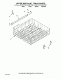 UPPER RACK AND TRACK PARTS Diagram and Parts List for DU1030XTXB2  Whirlpool Dishwasher