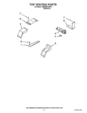 TOP VENTING PARTS Diagram and Parts List for KERS807XSP01  KitchenAid Range