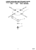LOWER WASHARM AND STRAINER PARTS Diagram and Parts List for KUDP01DLBL7  KitchenAid Dishwasher
