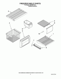 FREEZER SHELF PARTS Diagram and Parts List for KSSO42FTX04  KitchenAid Refrigerator