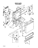 DOOR Diagram and Parts List for WU4400V3  Roper Dishwasher
