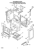 CHASSIS PARTS Diagram and Parts List for GS470LEMB3  Whirlpool Range