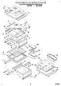 REFRIGERATOR SHELF Diagram and Parts List for 4KSRS27QAA01  KitchenAid Refrigerator