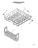 LOWER RACK Diagram and Parts List for KUDI22HT0  KitchenAid Dishwasher