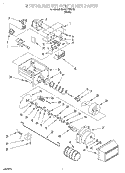 MOTOR AND ICE CONTAINER Diagram and Parts List for 3XART722F00  Whirlpool Refrigerator