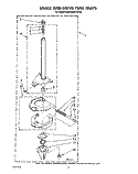 BRAKE AND DRIVE TUBE Diagram and Parts List for KAWE842WAL0  Whirlpool Washer