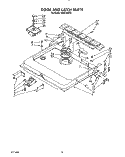 DOOR AND LATCH Diagram and Parts List for KUDC220T2  KitchenAid Dishwasher