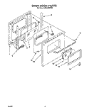 OVEN DOOR Diagram and Parts List for RB1005XYW0  Whirlpool Wall Oven