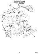CONTROL PARTS Diagram and Parts List for KSRI25FNST02  KitchenAid Refrigerator