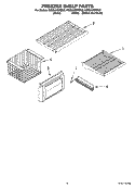 FREEZER SHELF PARTS Diagram and Parts List for KSSS42QMW03  KitchenAid Refrigerator