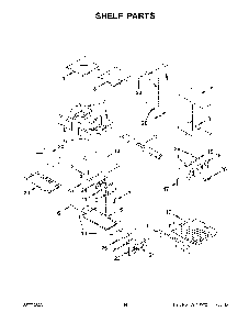 Shelf Parts Diagram and Parts List for KRFF577KBS02  KitchenAid Refrigerator