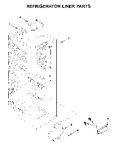 Refrigerator liner parts Diagram and Parts List for WRS335SDHM03  Whirlpool Refrigerator