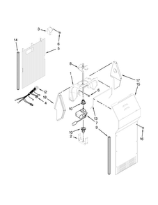 Air Flow Parts Diagram and Parts List for 10641123211  Kenmore Refrigerator