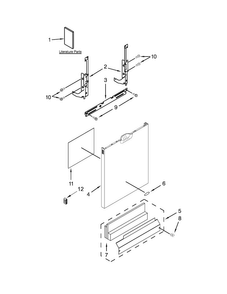 Door And Panel Parts Diagram and Parts List for WDF540PADB2  Whirlpool Dishwasher