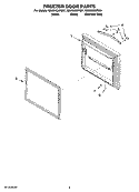 FREEZER DOOR PARTS Diagram and Parts List for GB9SHDXPQ01  Whirlpool Refrigerator