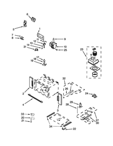Cabinet And Stirrer Parts Diagram and Parts List for WOC95EC0AS03  Whirlpool Microwave