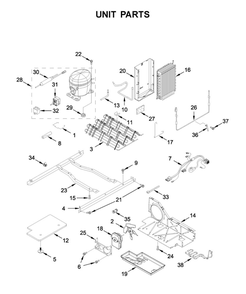 Unit Parts Diagram and Parts List for WRS315SDHT05  Whirlpool Refrigerator