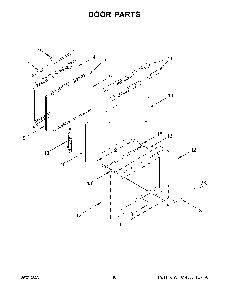 Door Parts Diagram and Parts List for KFGG500ESS7  KitchenAid Range