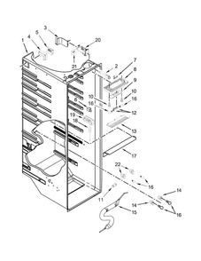 Refrigerator Liner Parts Diagram and Parts List for 10651782412  Kenmore Refrigerator