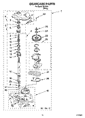 GEARCASE PARTS Diagram and Parts List for IM41000  Inglis Washer