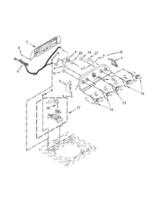 Controls And Water Inlet Parts Diagram and Parts List for WTW4900BW1  Whirlpool Washer