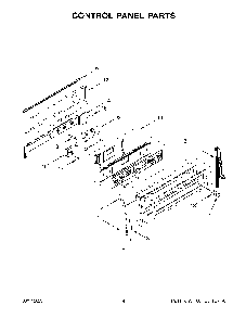 Control Panel Parts Diagram and Parts List for YKFED500ESS6  KitchenAid Range