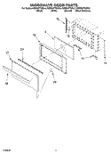 MICROWAVE DOOR Diagram and Parts List for KEMS377GBL4  KitchenAid Microwave Oven Combo