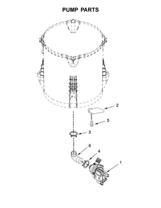 Pump Parts Diagram and Parts List for WTW8000DW3  Whirlpool Washer