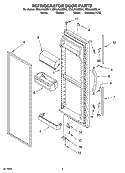 REFRIGERATOR DOOR PARTS Diagram and Parts List for ED5LHAXML11  Whirlpool Refrigerator