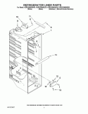 REFRIGERATOR LINER PARTS Diagram and Parts List for KSRS25MWWH00  KitchenAid Refrigerator
