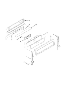 Control Panel Parts Diagram and Parts List for WGG555S0BB04  Whirlpool Range