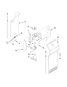 Air Flow Parts Diagram and Parts List for WRS331FDDB00  Whirlpool Refrigerator