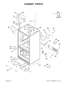 Part Location Diagram of W10840310 Whirlpool BLOCK-PIV