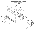 PUMP AND MOTOR PARTS Diagram and Parts List for DU811SWPQ0  Whirlpool Dishwasher