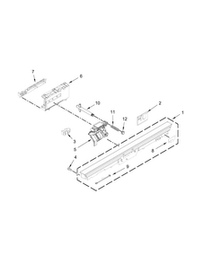 Control Panel And Latch Parts Diagram and Parts List for KDHE704DSS0  KitchenAid Dishwasher