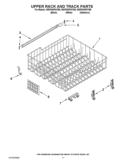 UPPER RACK AND TRACK PARTS Diagram and Parts List for WDF530PSYW0  Whirlpool Dishwasher