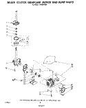 BRAKE, CLUTCH, GEARCASE, MOTOR AND PUMP Diagram and Parts List for LA5668XSW1  Whirlpool Washer