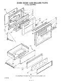 OVEN DOOR AND DRAWER Diagram and Parts List for SE960PEPW4  Whirlpool Range