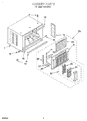 CABINET Diagram and Parts List for ACH082XD1  Whirlpool Air Conditioner