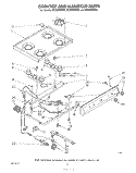 COOK TOP AND MANIFOLD , LITERATURE Diagram and Parts List for SF300BSRW2  Whirlpool Range