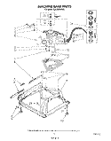 MACHINE BASE Diagram and Parts List for 3LA5580XSW2  Whirlpool Washer