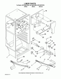 LINER PARTS Diagram and Parts List for W8TXNWFWB00  Whirlpool Refrigerator