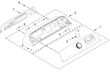 Console Parts Diagram and Parts List for MVW6230RHW5  Whirlpool Washer