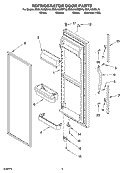 REFRIGERATOR DOOR PARTS Diagram and Parts List for ED2LHAXMB10  Whirlpool Refrigerator